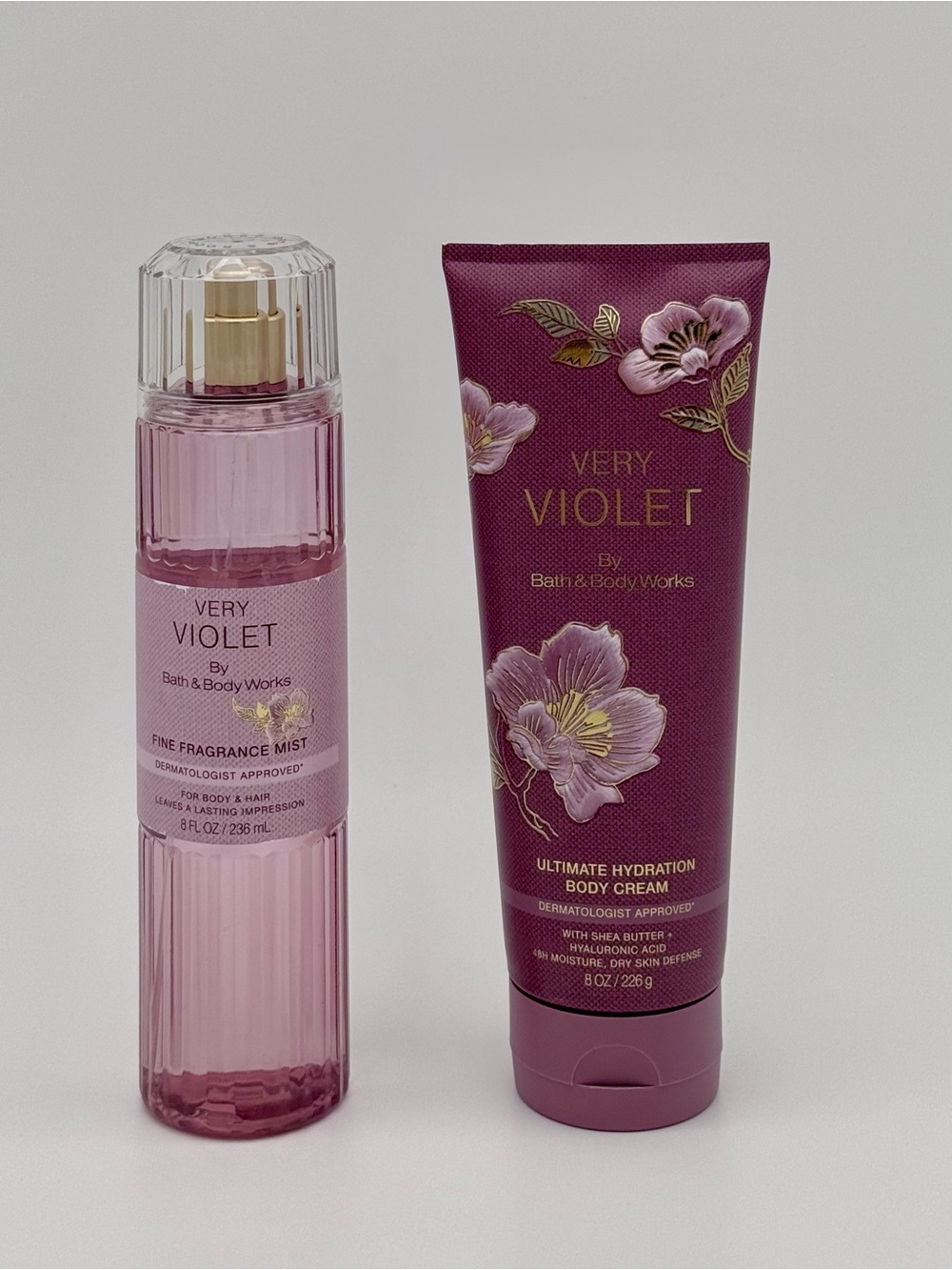 Bath and Body Works Very Violet Body Cream Gift Set NWT